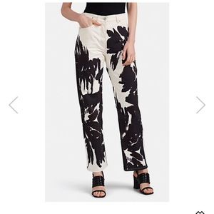COPY - Dries Van Noten black floral straight leg women’s jeans